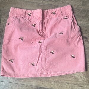 Pink Embroidered Corduroy Skirt JCrew